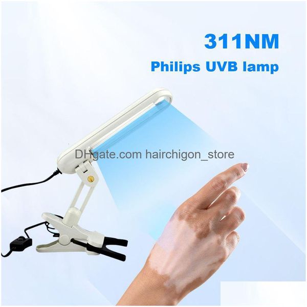 Masseur de visage Masr Uvb 311Nm thérapie à la lumière pour Vitiligo Psoriasis eczéma traitement des problèmes de peau lampe Traviolet 110V120V 230609 Dr Dhv3E