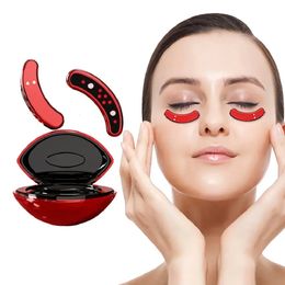 Masajeador facial MINI Cápsula Instrumento de belleza para ojos EMS Micro Corriente Vibración Crema de masaje Introducción Mini 231024