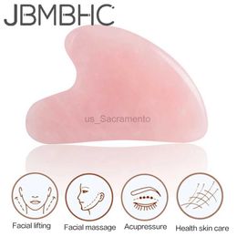 Masajeador facial Jade natural Guasha Piedra Tableta Guasha Raspador Masajeador facial Cuarzo rosa Guasha Tablero Hidroterapia Guasha Masaje corporal y facial Rodillo 240321