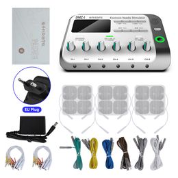 Gezicht Massager Naald Elektrische Spierstimulator 6 Uitgangskanaal Electroacupunctuur Acupunctuur Fysiotherapie TIENTALLEN Machine Apparatuur 230720