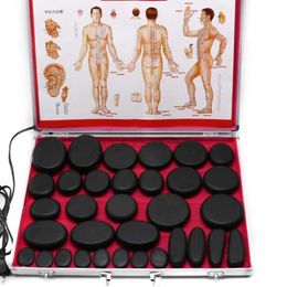 Visage Masseur Portable massage pierre chauffage coquille chauffage électrique Spa pierre chaude massage pierre outil de chauffage soulage les maux de dos 240321