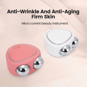 Face Massager Portable Microcurrent Double Roller voor Skin Lift Apparaten Antirimpel Schoonheidsinstrument 230612
