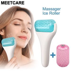 Gezichtsmassageapparaat Herbruikbare koelijsroller met 2 stuks rollen Lifting Skin Anti-aging Lift Pijnbestrijding Beauty Spa Tool 230828