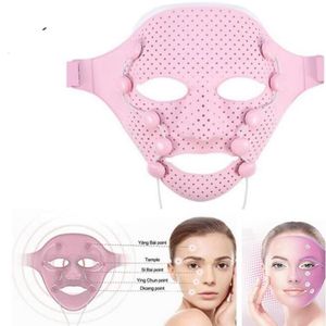 Visage Masseur Silicone Masque Électrique En Forme De V De Levage Minceur Anti-rides EMS Thérapie Dispositif Beauté Machine 230613