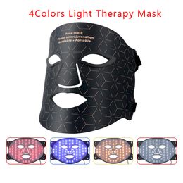Face Massager Silicone P op LED -therapiemasker Home Spa Gebruik goede kwaliteit huidbehandeling 4 kleuren licht bleken verjonging 230214