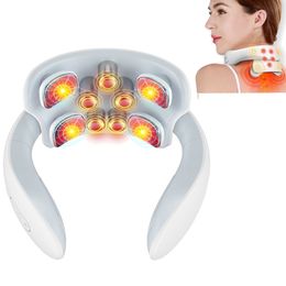 Face Massager Smart Back and Neck Instrument Schouder Massage Cervicale wervel Vibrator Vibrator Verwarming Verlichting Pijnspier 230520