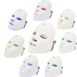 Face Massager USB Lading 7Colors LED Mask Pon Therapy Skin Herjuvening Anti Acne Wrinkle Removal Huid Care Mask Skin Clitering 230822