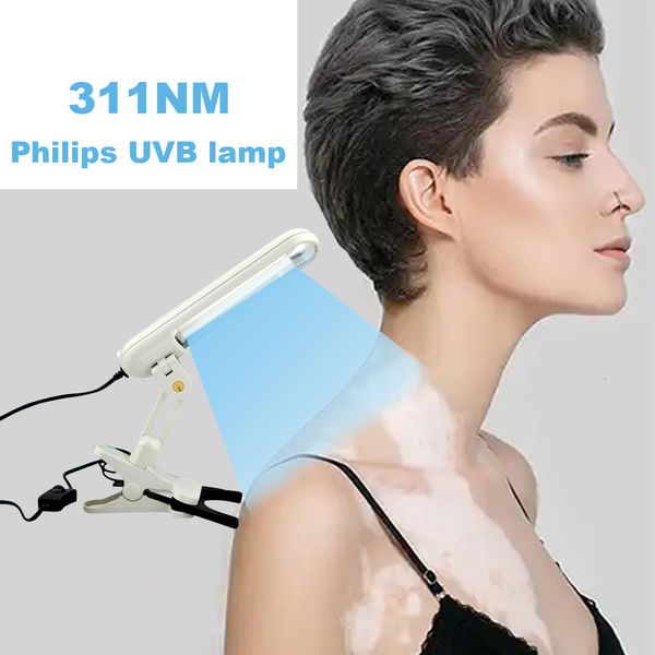 Masseur de visage Uvb Potherapy N 311nm Lampe Uv Thérapie à la lumière Psoriasis pour Vitiligo 230831