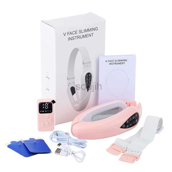 Masseur de visage V Dispositif de levage de visage Tens Microcurrent Photon Peau rajeunissement Slim Massage du visage Massage de massage d'impulsion Remote Contrôle 240409