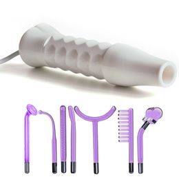 Face Massager Violet Red Ray 7 % Portable High Frequency Glass Tube Wand Elektroden Spot Acne Remover Skin Care Hair Spa Beauty 230815