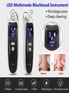 Face Nose Acne Black Dot Pimple Blackhead Remover Electric Blackhead Vacuum Cleaner Pore Skin Care Tools Machine met 6 Head4016896