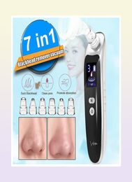 Nez à nez noir Point Pimple Blackhead Remover Electric Narhead Vaim Freiner Pore Pore Skin Care Tools Machine avec 6 Head4208609