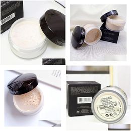 Face Powder Drop Emballage dans la boîte noire Laura Mercier Foundation set Fix Fix Makeup Min Pore Brighten Occineur Livrot Healt OTFQ0