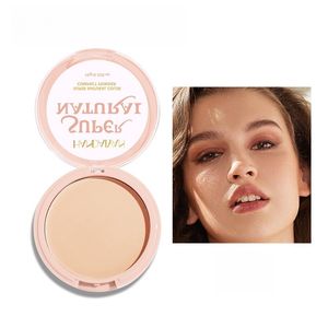 Gezichtspoeder voor de donkere huid Geperste oliecontrole Natuurlijke foundation Make-up setting Poeder 8 kleuren Gladde afwerking Concealer