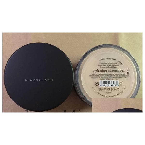 Meneral de maquillaje de polvo facial Velo mineral hidratante 6G/Mineraeil iluminante 9G/Mineral 9G/Tintado 9G Drop de entrega Salud Beauty Dhivo