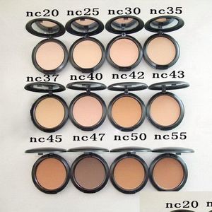 Maquillaje en polvo facial Nc Nw Press Poudre Designer Make Up Compact Plus Foundation Blanqueamiento natural Firme Aclarar Polvos de contorno Gota Dhgqa