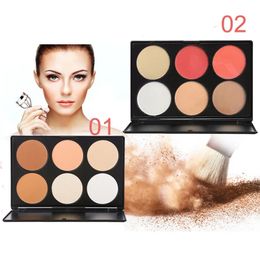 Polvo facial Profesional 6 colores Juego de recorte de rubor Maquillaje Contorno Colorete Paleta Fundación Comestics 231110