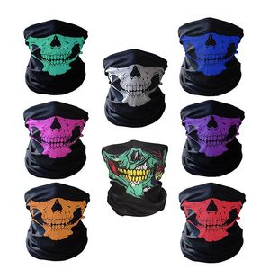 Tactical Ghost Skull Mask Protection Airsoft Paintball Shooting Gear Half Face Screen Printing Airsoft