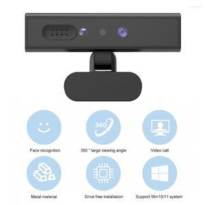 Cámara de reconocimiento facial 1080P, micrófono incorporado, gran angular de 5MP 120 para ordenador portátil de escritorio, compatible con sistema Windows 10/11