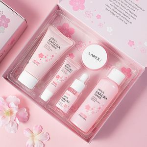 Ensemble de soins de la peau du visage nettoyant Sakura Essence crème Toner hydratant crème pour les yeux sérum pour le visage soins de la peau des yeux 5 pièces/ensemble