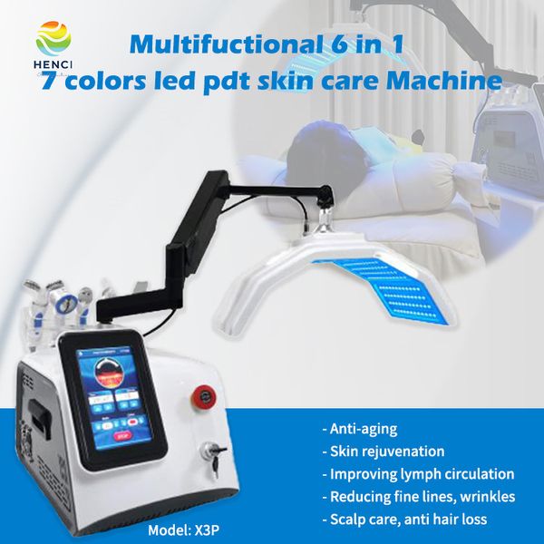 Máquina de fotones PDT para rejuvenecimiento de la piel facial, máquina de terapia con luz LED de 7 colores, para apretar y eliminar acné