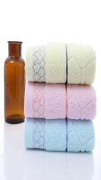 visage serviette eau cube de bain serviette coton coton givre lavage bleu crème rose rose textile sec rapidement 6599452