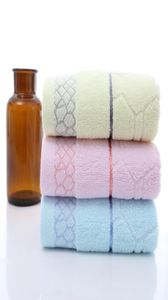 visage serviette eau cube de bain serviette coton coton givre lavage bleu crème rose rose textile sec rapidement 6599452