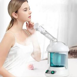 Vaporizador facial Vapor Mist Vaporizador Steamer Cuidado de la piel Relax Hidratante Belleza Aroma Herbal Steaming Spa Tool 240314