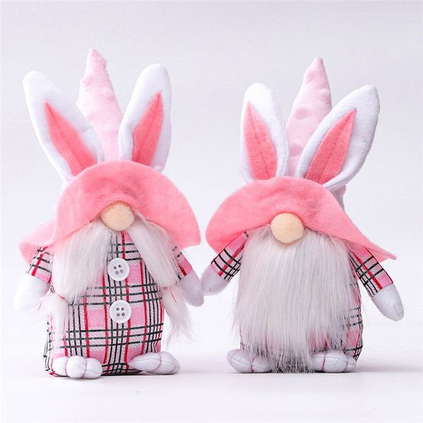 Conejito sin rostro enano muñeca Pascua conejito Gnomo regalo para novia esposa madre amante niños feliz Pascua conejo muñeca decoración del hogar