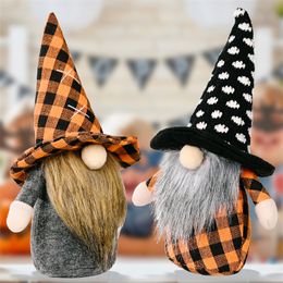 Faceless Rudolph Plush Gevulde speelgoed Halloween Party Supplies Long Whisker Gnomes Plaid Bat Elf Doll Children Gifts Shopping Mall Window Decoration 6 9HB1 Q2