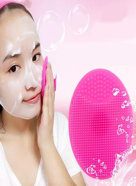 Cepillo de limpieza facial 1 Uds esponja de maquillaje almohadilla de lavado de silicona exfoliante facial puntos negros7115439