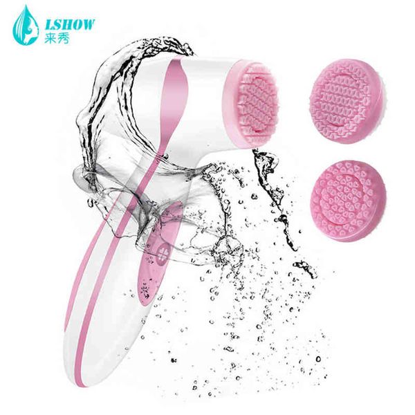 Brosse de nettoyage du visage Spa galvanique dissolvant de points noirs outil de soins de la peau Lifting du visage masseur électrique Silicone220429