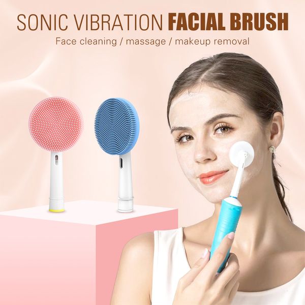 Brosse nettoyante pour le visage en Silicone, nettoyant et masseur, tête de brosse Compatible avec la brosse à dents électrique oral-b