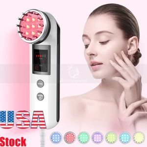 Dispositivo facial para el cuidado diario de la piel - Terapia de microcorriente con luz de fotón LED de 7 colores - Todo tipo de piel Rosa suave