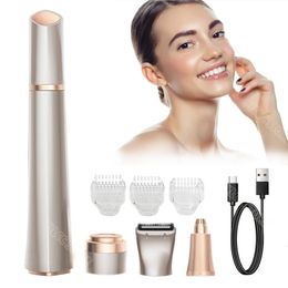 Dépose des cheveux pour le visage pour les femmes épilatoires électriques rechargeables Lady rasoir coupe-coiffure aisselle Bikini Trimmer DePillador 240403