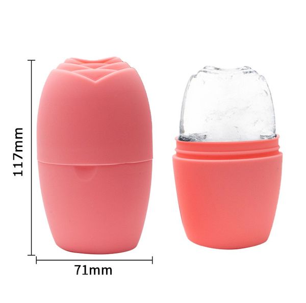 Globes de glace pour le visage refroidissant le rouleau de glace moule diy yeux du corps face en silicone massage glacée