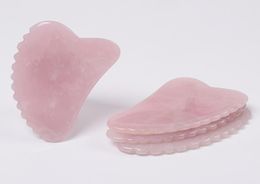 Facial Natural Pink Crystal Quartz Jade Guasha Board Chinois ACUPUNCTURE Stracage outil Massage de massage du corps Gua Sha Board SC4426934