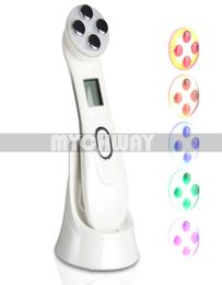 Gezichts-RF Mesotherapie Elektroperatie Microstroom Gezichtslift RODE LED Licht Huidverzorging Schoonheidsapparaat Oplaadbaar met LCD D3216011