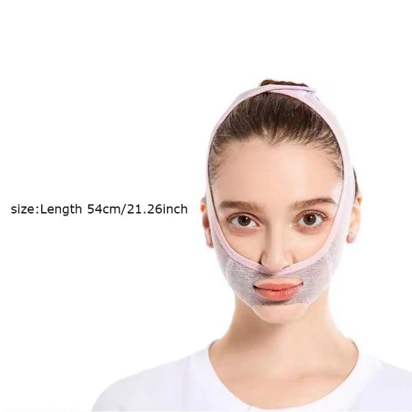Facial Slubming Strap Lifting V Shaper Mask venda elástica de la cara de belleza elástica máscara de sueño Marca de sueño doble