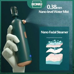 Vaporizador facial Nano Pulverizador Spa Niebla de agua Inyección de oxígeno Us Humidificador facial Arrugas Mujeres Belleza Máquina para el cuidado de la piel 230705