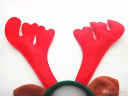 Fábrica 12 unids/lote cabeza de Navidad hebilla alce aro de pelo asta de reno diadema cuerno de ciervo niños adultos accesorio para el cabello fiesta decoración del Festival