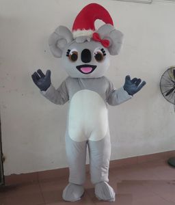 Factory 2019 Hot Plush Christmas Koala Bear Mascot -kostuum voor volwassenen om vakantie te dragen