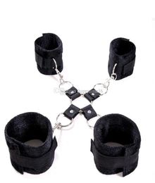 Usine noir esclave fétiche menottes et chevilles BDSM sexe jeux pour adultes jouets sexuels bdsm cross bondage kit pour couples sex shop6290571