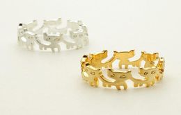Anillos de gatos de fábrica, 6 anillos de animales conectados con gatos encantadores para mujeres y niñas, pueden mezclar colores EFR0033060059