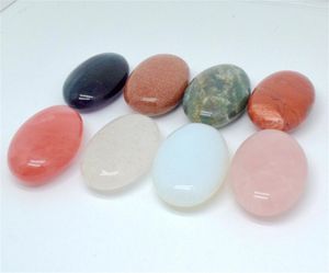 Fabriekskerstversieringen Worry Stones, natuurlijke ovale Palm Pocket Healing Crystal Massage Spa Energy Stone Stress Relax