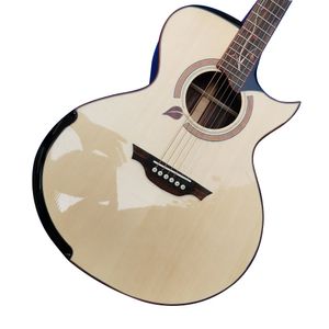 Fabriek op maat AAA kwaliteit Wald bloem van het leven serie OM vat folk akoestische gitaar elektrische akoestische gitaar spot 1 gratis verzending