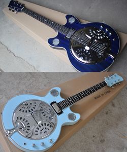 Custom Factory Bleu guitare électrique avec Resonant Cavity, Touche palissandre, matériel Chrome, Corps en érable, offre sur mesure