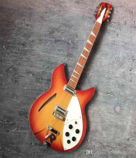 Guitarra eléctrica Rickenback de 39 pulgadas y 12 cuerdas, personalizada de fábrica, 360 con dos salidas, diapasón de caoba con 5788699