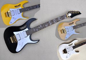 Guitare électrique personnalisée en usine avec arbre de vie Fret Incrust Gold Hardware White Pearl Pickguard HSH Les micros peuvent être personnalisés1078185