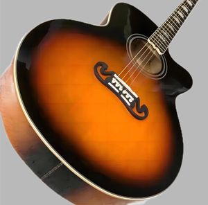 43 J200 Series Sunset Contour en bois massif manquant guitare acoustique à doigt angulaire